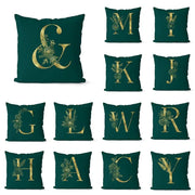 Green Pillowcase Gold Letters - GLR SHOPPING