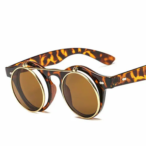 Women Brand Designer Retro Round Steampunk Sunglasses - GLR SHOPPING