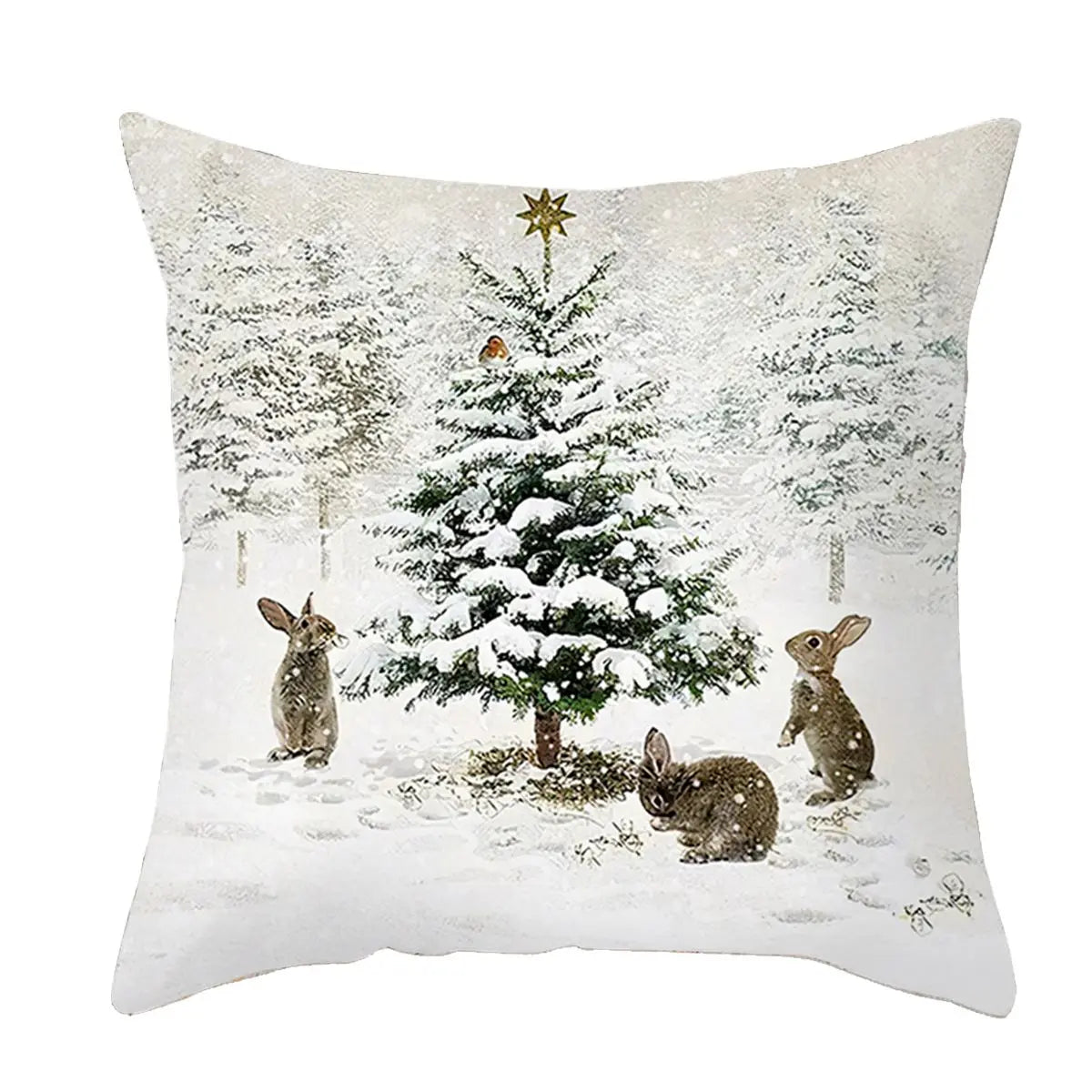 Christmas Elk Tree Cushion Cover - GLR SHOPPING