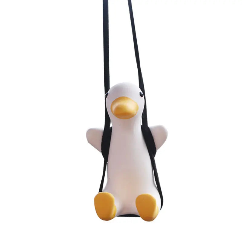 Gypsum Cute Anime Car Accessory Swing Duck Pendant - GLR SHOPPING