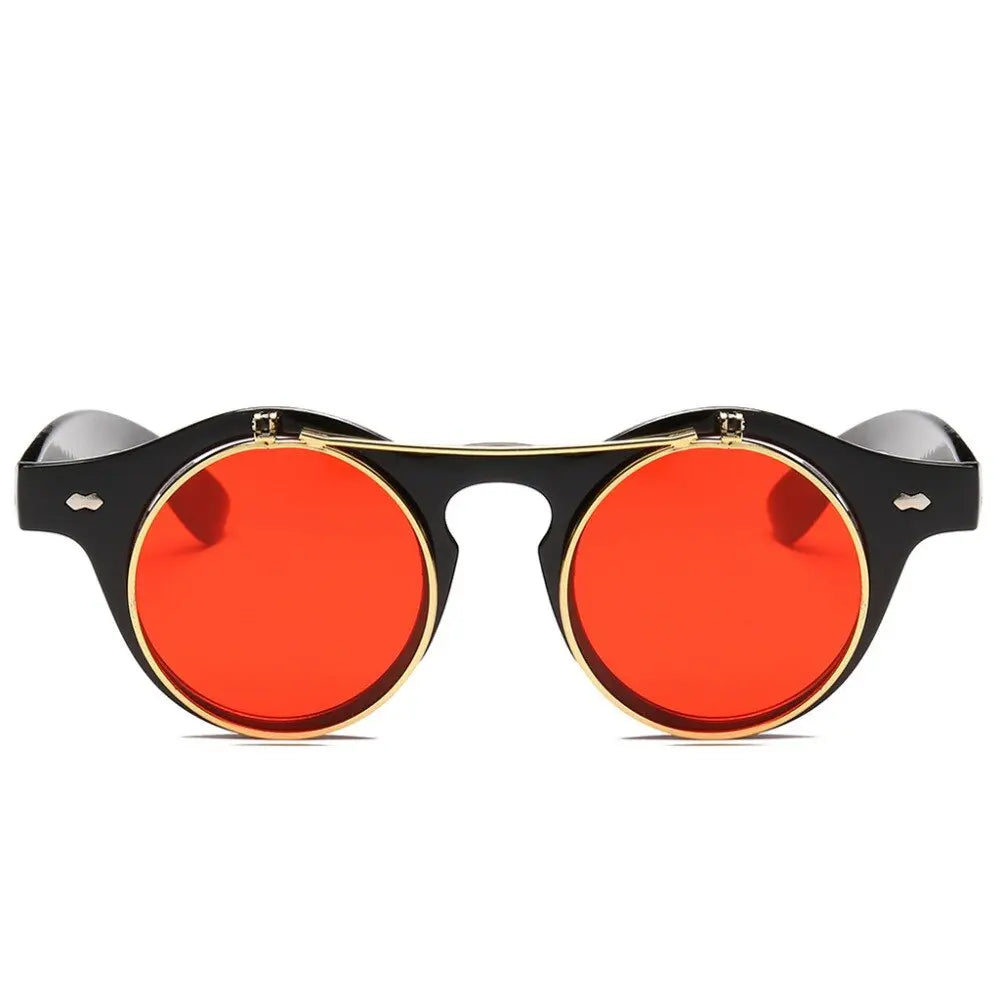 Women Brand Designer Retro Round Steampunk Sunglasses - GLR SHOPPING