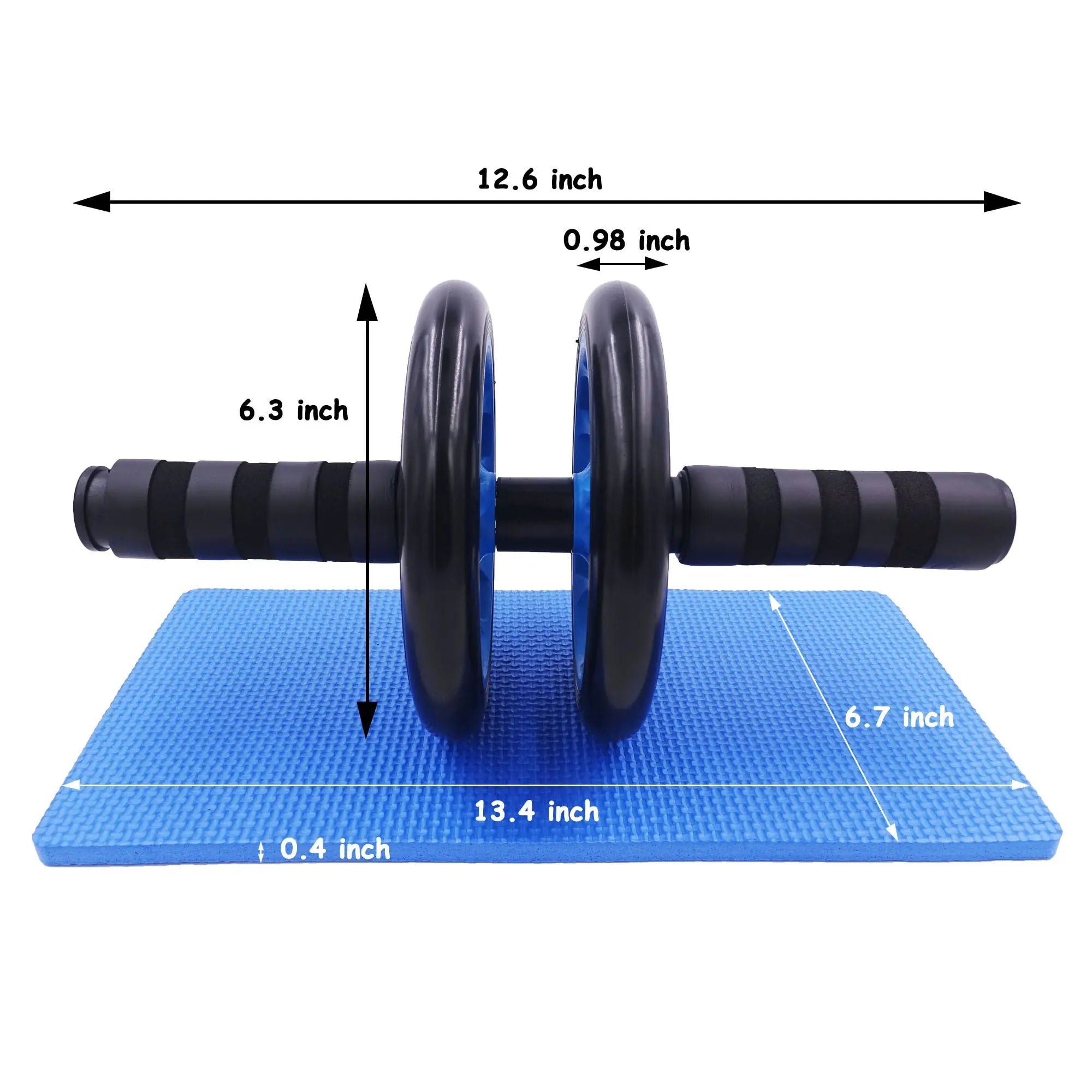 AB Roller Kit Strong Load-bearing with Push-Up Bar Jump Rope Knee Pad Home Gym Abdominal Core Muscle Exercise Fitness Equipment - GLR SHOPPING