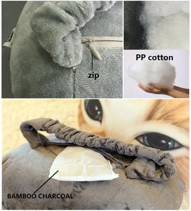 3D Animal Charcoal Car Pillow - GLR SHOPPING