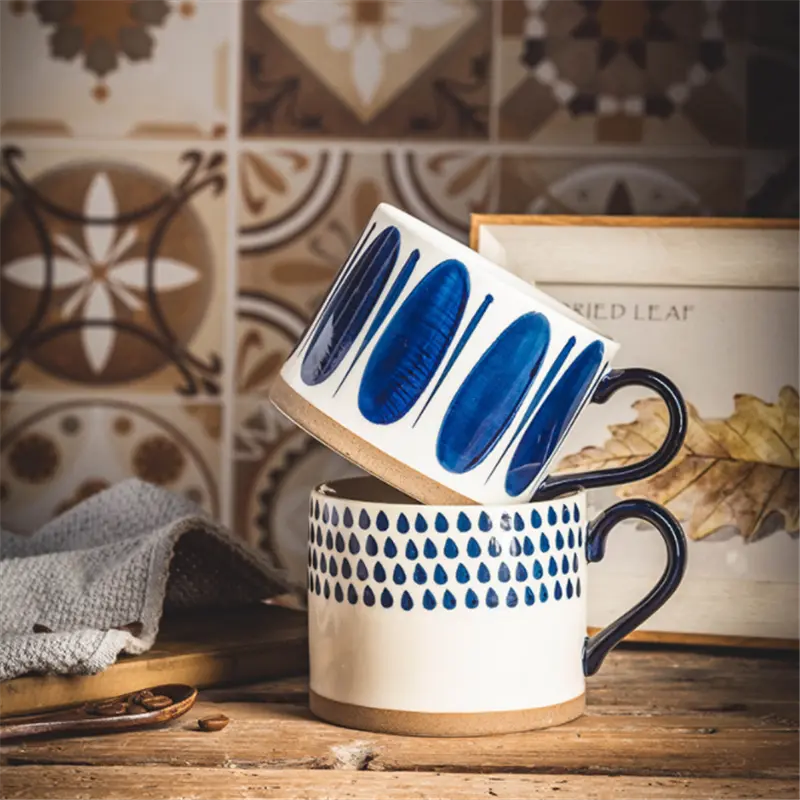 Japanese Style Hand Painted Ceramic Mugs - GLR SHOPPING