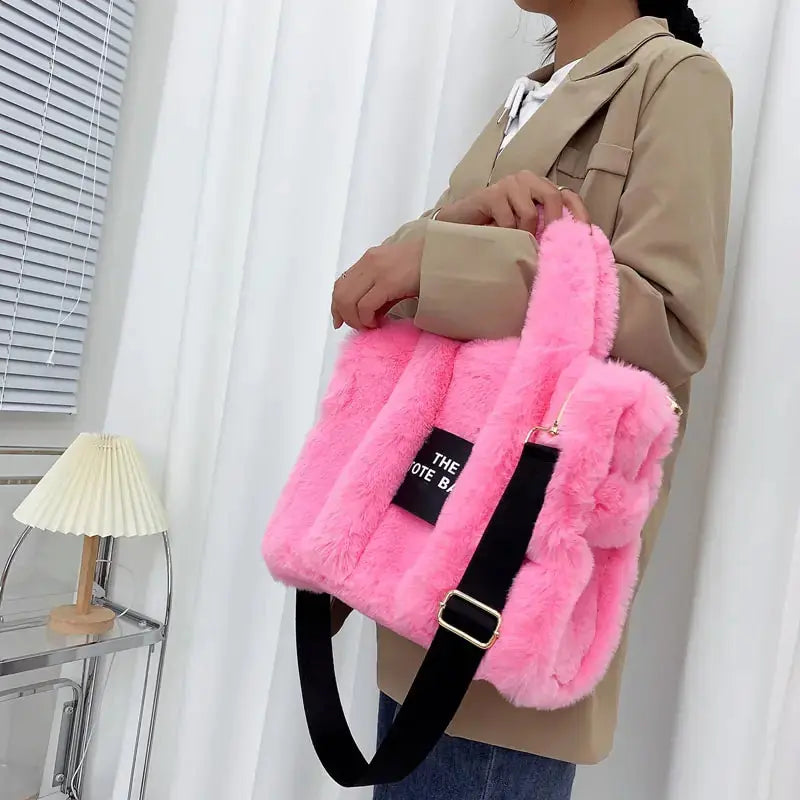 Designer Faux Fur Tote Bag - GLR SHOPPING