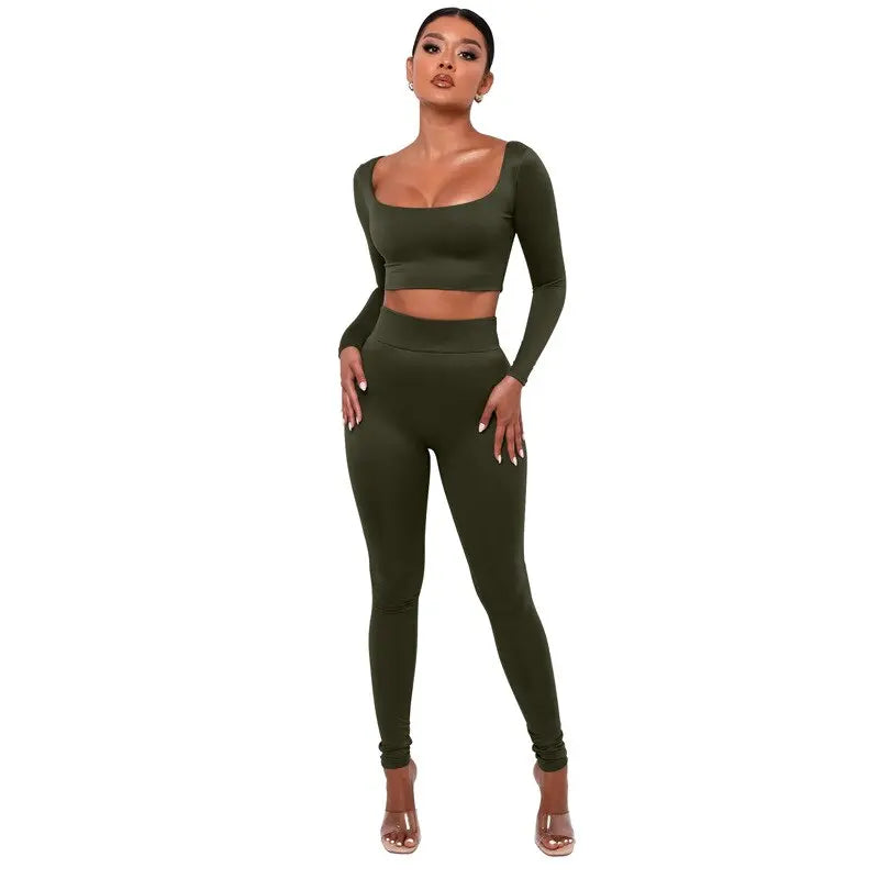 Gym Crop Tank Top Leggings Set - GLR SHOPPING