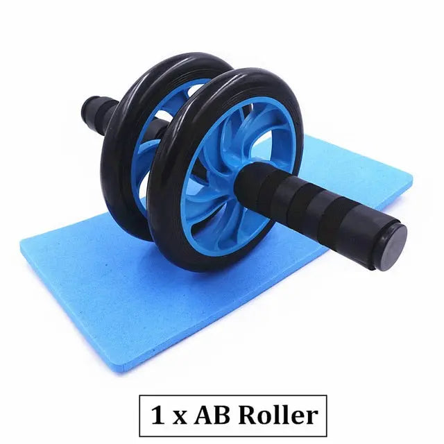 AB Roller Kit Strong Load-bearing with Push-Up Bar Jump Rope Knee Pad Home Gym Abdominal Core Muscle Exercise Fitness Equipment - GLR SHOPPING