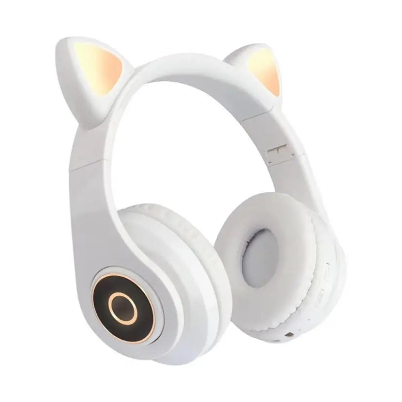 New Arrival LED Cat Ear Noise Cancelling Headphones Bluetooth 5.0 Young People Kids Headset Support TF Card 3.5mm Plug with Mic - GLR SHOPPING