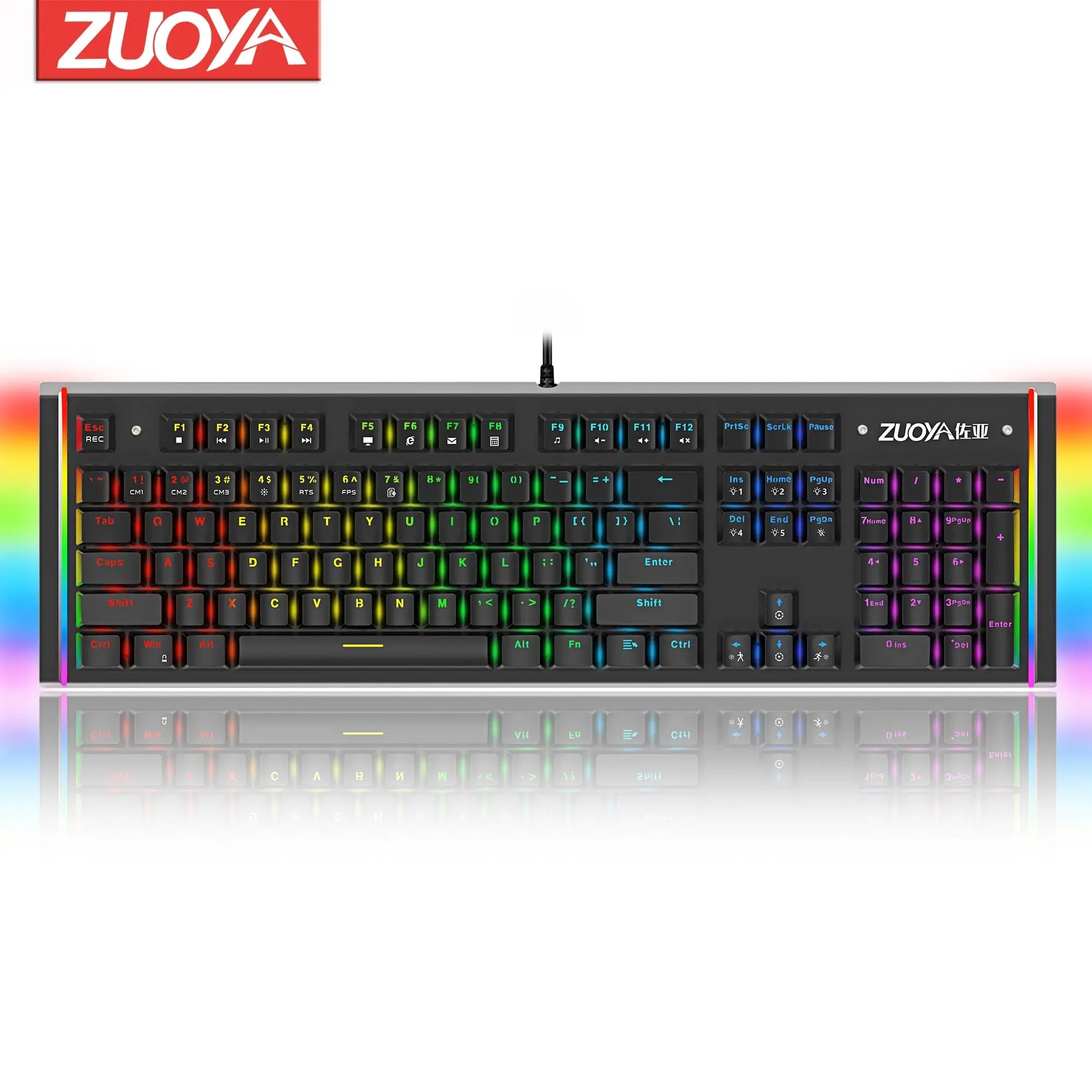 RGB Mix Backlit Wired Gaming Mechanical Keyboard - GLR SHOPPING