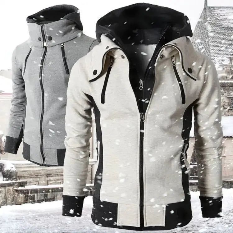 Double Zipper Hoodie Jacket for Men - GLR SHOPPING
