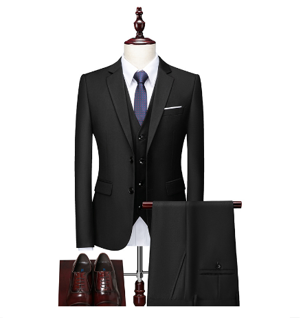 Pure Color Men's Business Suit