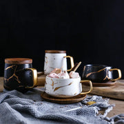 Coffee Mugs Marble Gold Inlay - GLR SHOPPING