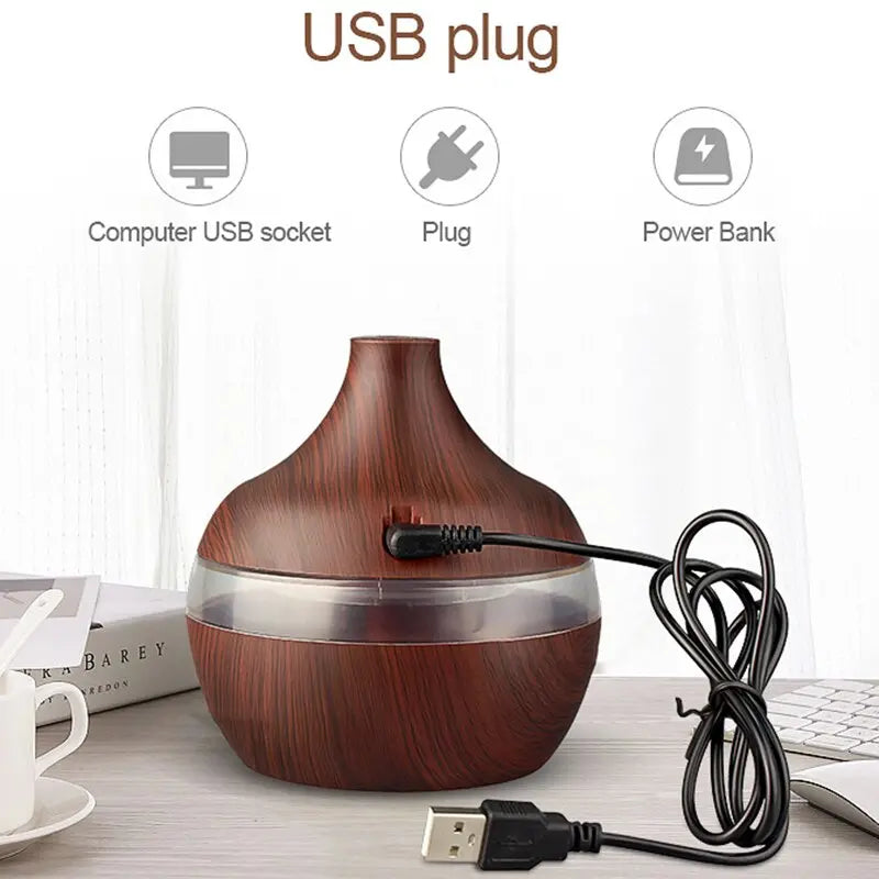Wood Ultrasonic Air Humidifier - GLR SHOPPING