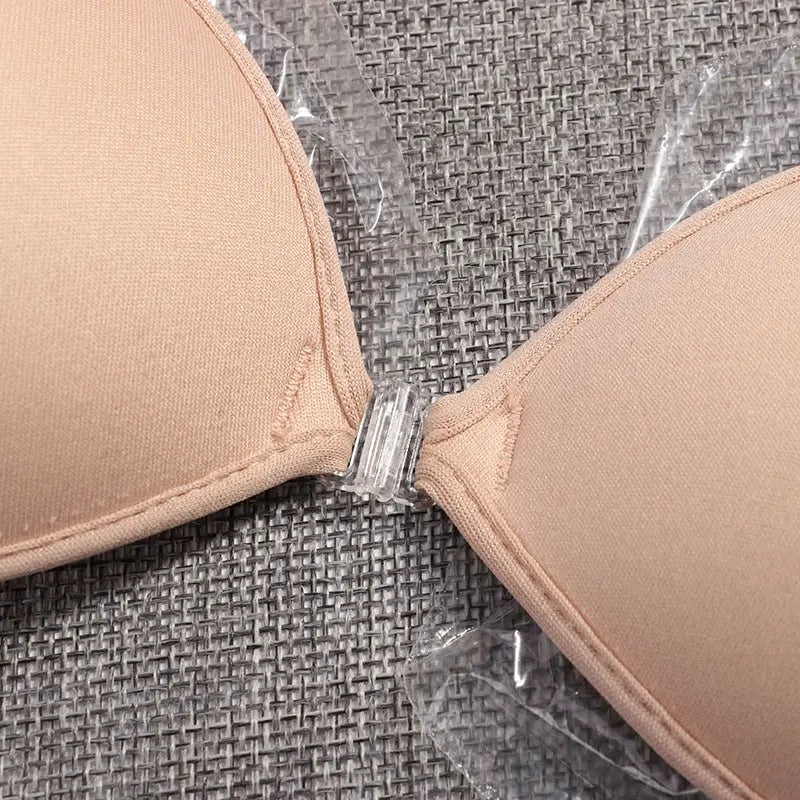 Sexy Sujetador Women&#39;s bra Invisible Push Up Bra Self-Adhesive Silicone Seamless Front Closure Sticky Backless Strapless Bra - GLR SHOPPING