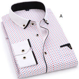 Men Fashion Casual Long Sleeved Printed shirt