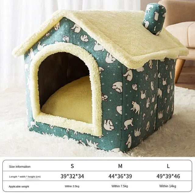 Foldable Deep Sleep Pet Cat House - GLR SHOPPING