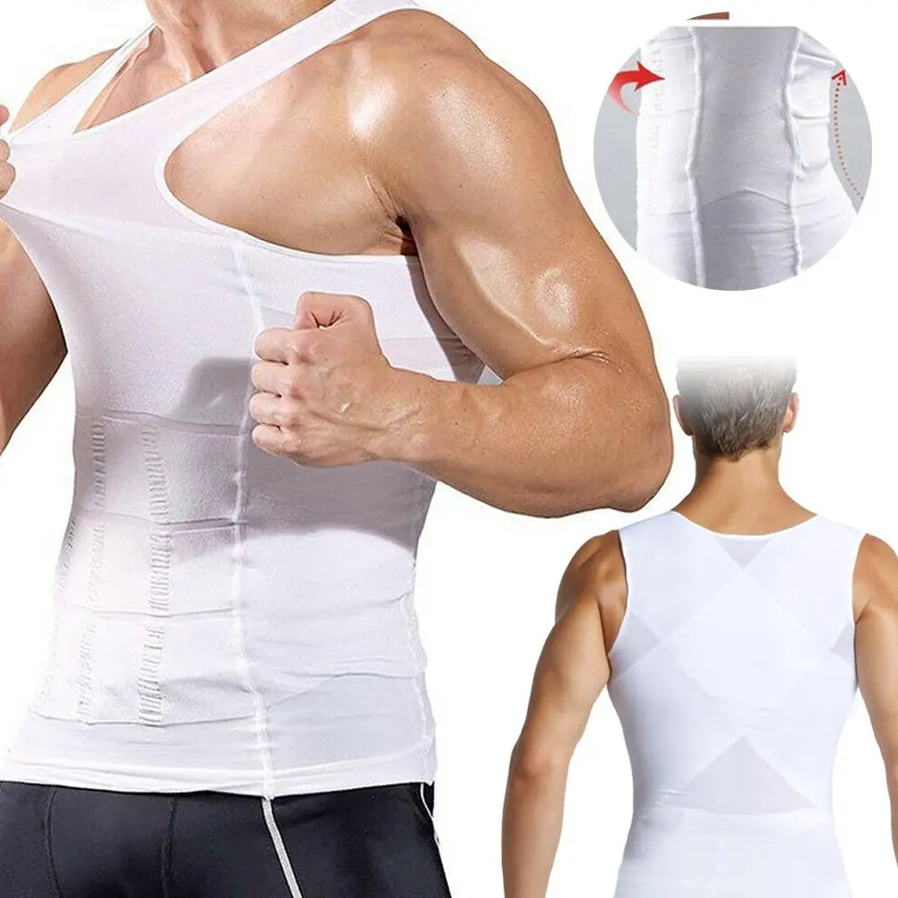 Men's Slimming Vest Body Shaper Corrective Posture Belly Compression - GLR SHOPPING