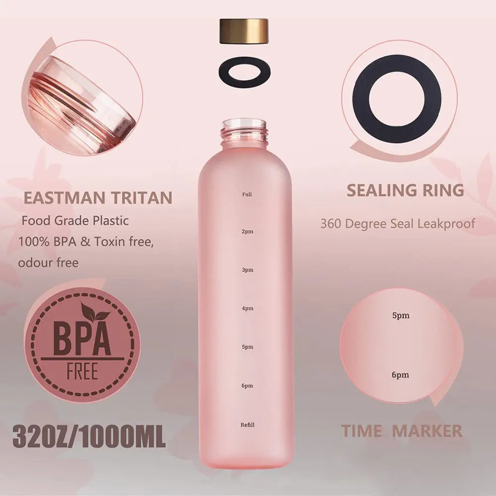Water Bottle With Time Marker - GLR SHOPPING