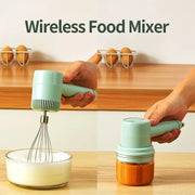 2022 New Wireless Portable Electric Food Mixer Hand Blender 3 Speeds High Power Dough Blender Egg Beater Hand Mixer - GLR SHOPPING