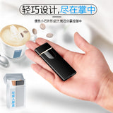 Windproof electronic ultra-thin USB cigarette lighter