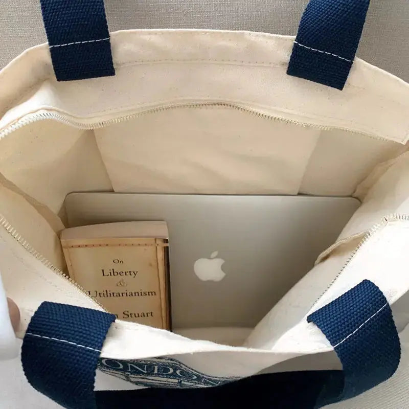 London Books Print Shoulder Bag - GLR SHOPPING