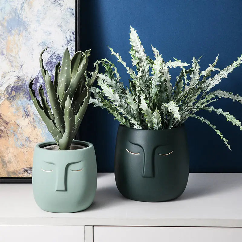 Ceramic Face Living Room Vase - GLR SHOPPING