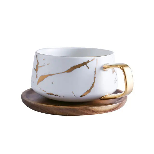 Coffee Mugs Marble Gold Inlay - GLR SHOPPING