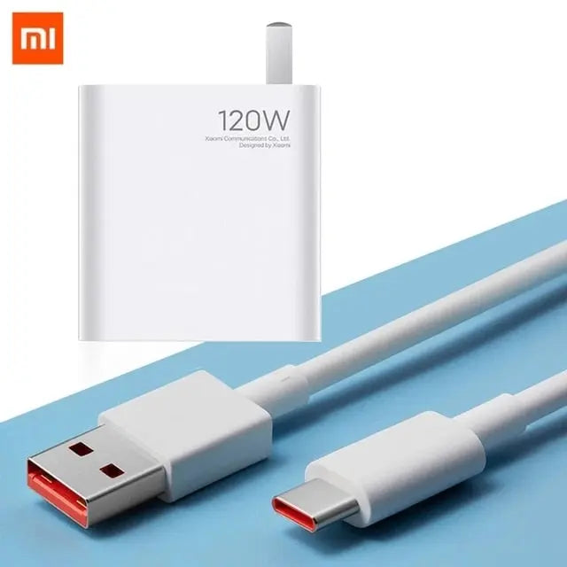 Xiaomi 120w Max Charger EU Original Fast Charge 6A Type C Data Cable For Xiaomi Mix 4 11T 12 12S 12T Pro Poco F4 GT Cell Phones - GLR SHOPPING