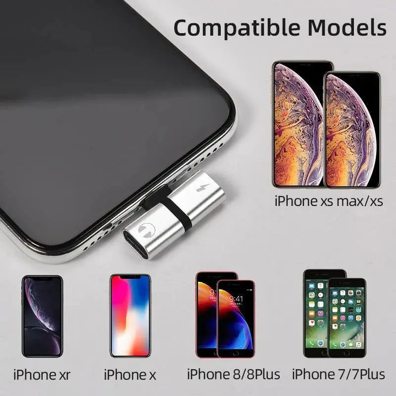 T-shaped 2-in-1 Dual-port Headphone Charger Adapter Gadget-4