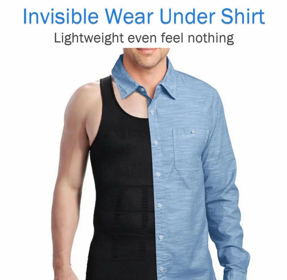 Men's Slimming Vest Body Shaper Corrective Posture Belly Compression - GLR SHOPPING