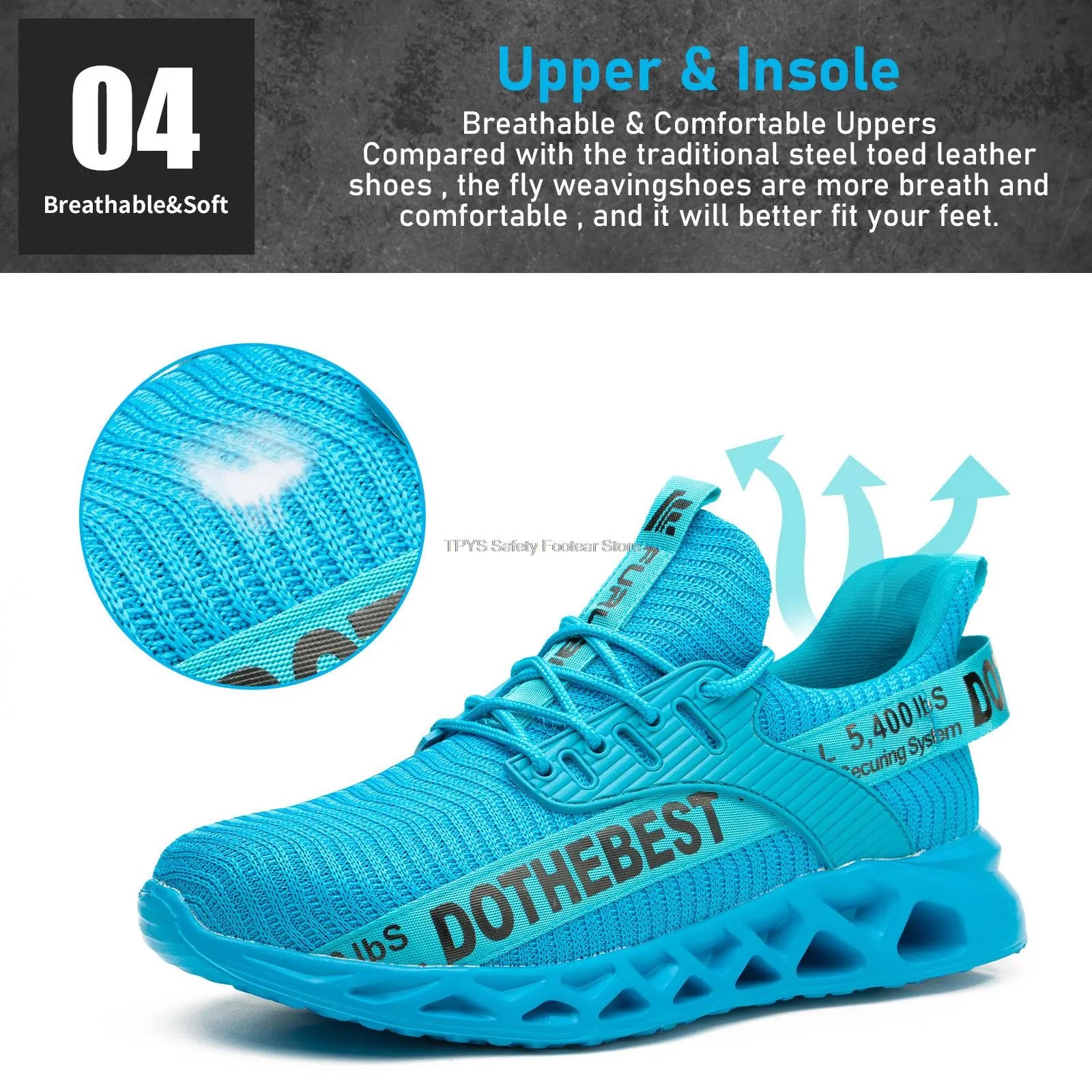 Steel Toe Lightweight Safety Sneakers - GLR SHOPPING