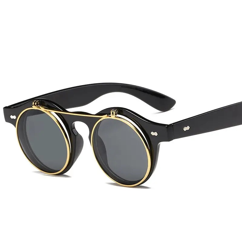 Women Brand Designer Retro Round Steampunk Sunglasses - GLR SHOPPING