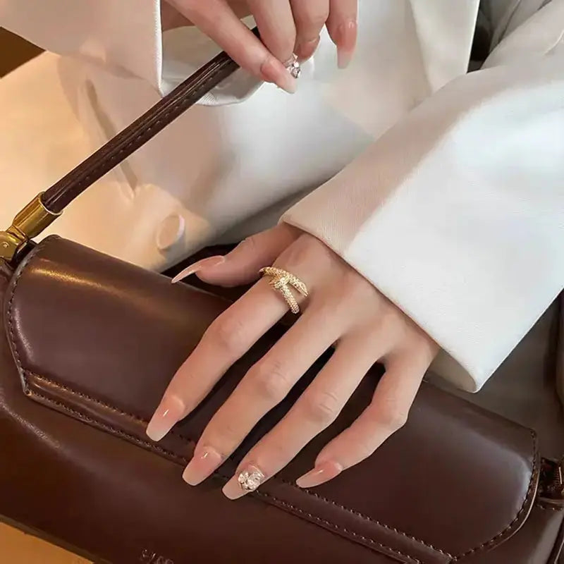 Classic Korean Style Copper Zircon Ring GLR SHOPPING