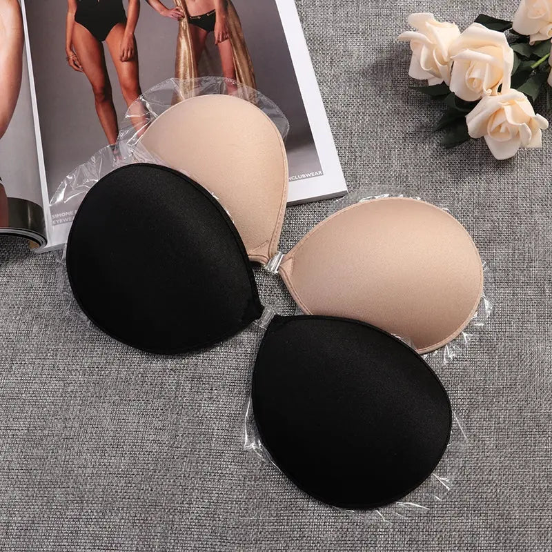 Sexy Sujetador Women&#39;s bra Invisible Push Up Bra Self-Adhesive Silicone Seamless Front Closure Sticky Backless Strapless Bra - GLR SHOPPING