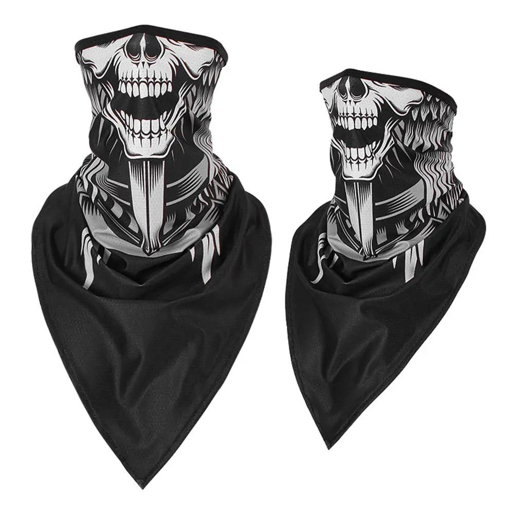 Men Girl Breathable Sport Red Skull Bandana Scary Face Ski Triangle Scarf Fishing Hiking Running Neck Gaiter Cover Headband Thin - GLR SHOPPING