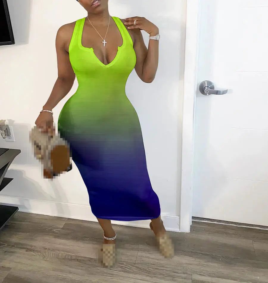 V-Neck Summer Dress - GLR SHOPPING