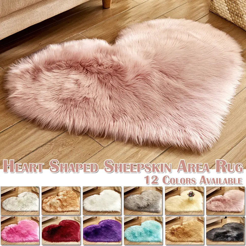 Heart Shape Fluffy Rug - GLR SHOPPING