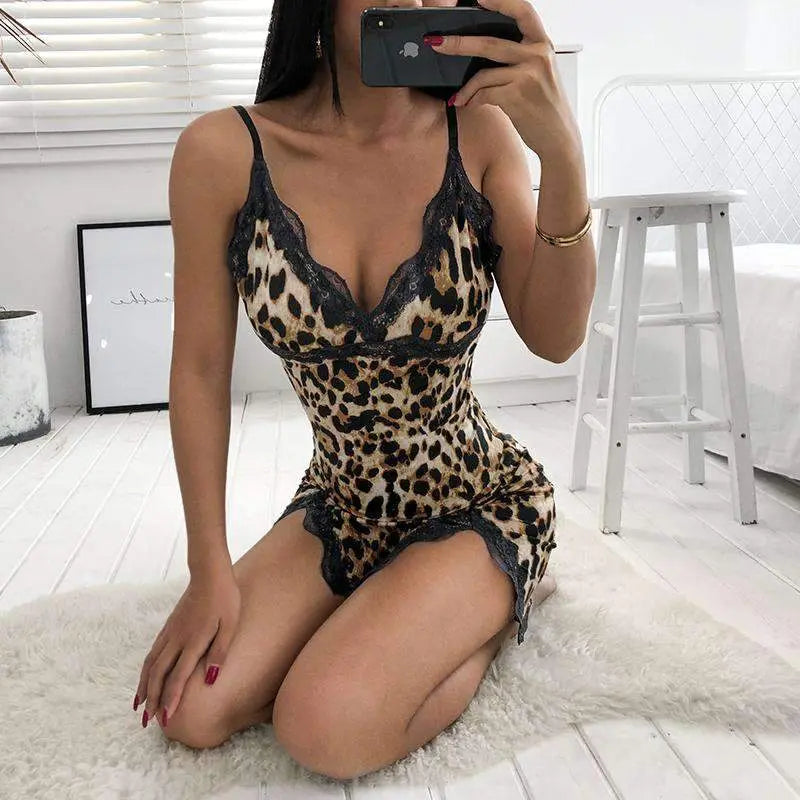 Vitalic Leopard Mini Dress - GLR SHOPPING