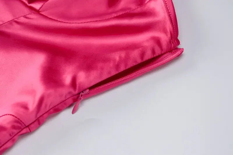Satin Bodycon Dress - GLR SHOPPING