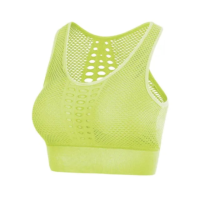 Fitness Shockproof Mesh Sports Bra - GLR SHOPPING