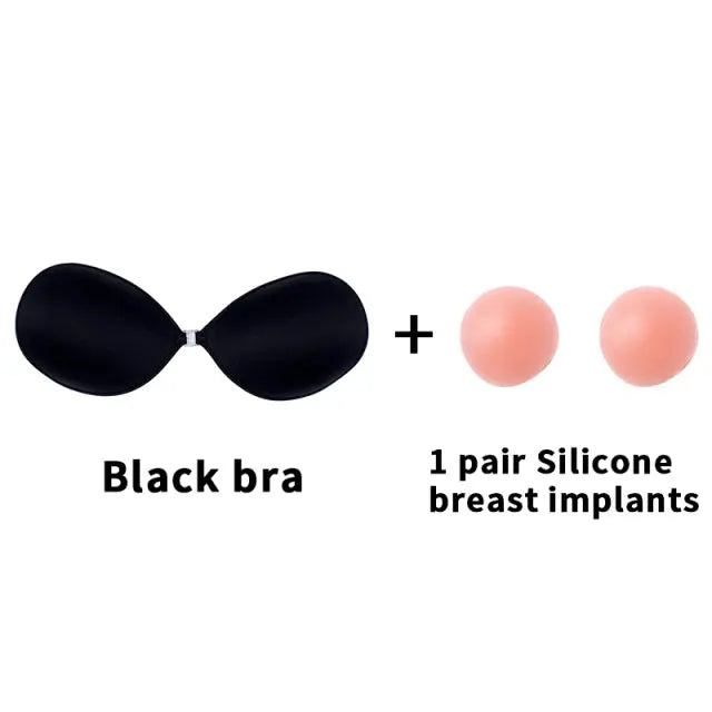 Sexy Sujetador Women&#39;s bra Invisible Push Up Bra Self-Adhesive Silicone Seamless Front Closure Sticky Backless Strapless Bra - GLR SHOPPING
