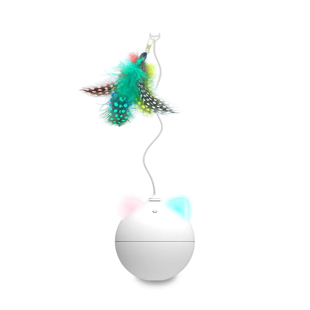 Cat Interactive Toy LED Laser Funny Toy Auto Rotating Cat Exercise Training Entertaining Toy Multi-Angle Adjustable USB Charge - GLR SHOPPING