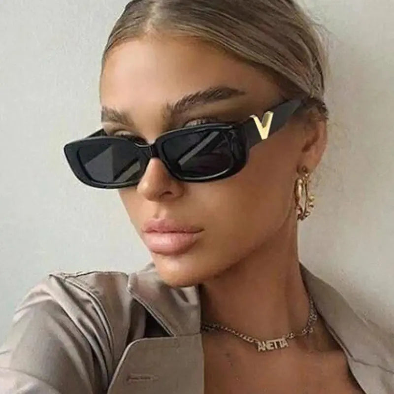 Rectangle Retro Sunglasses - GLR SHOPPING