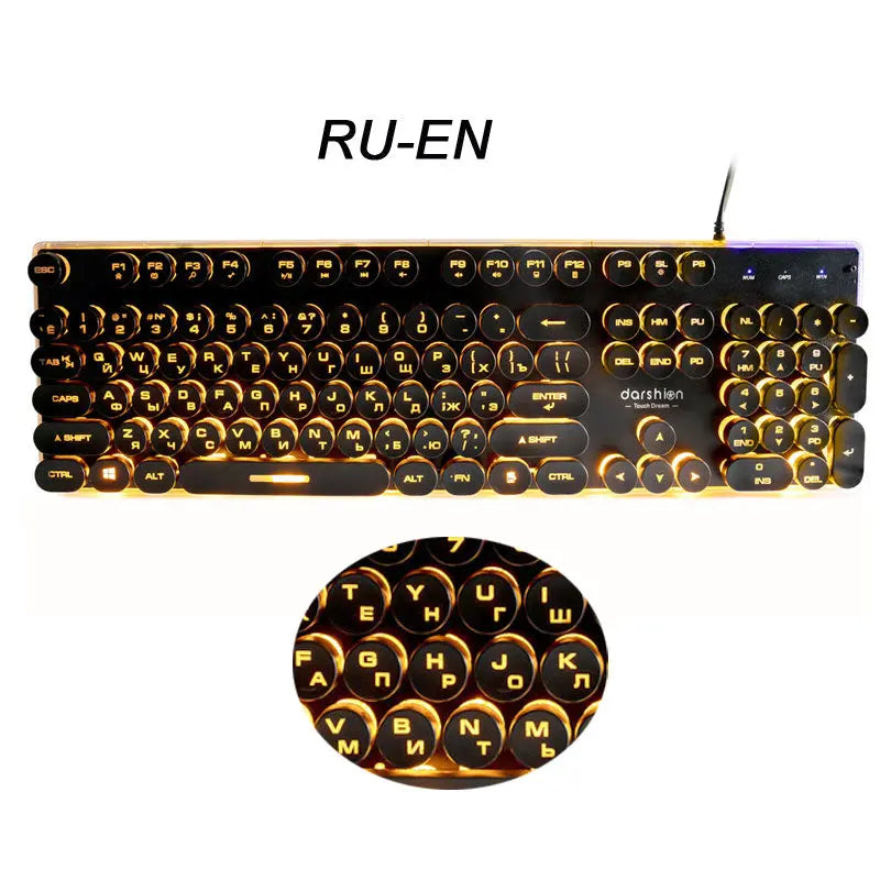 Steampunk Styled Typewriter Mechanical Keyboard - GLR SHOPPING