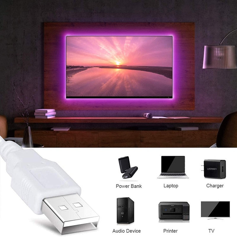 5V 2835 LED Light Strips Decoration Lighting USB Infrared Remote