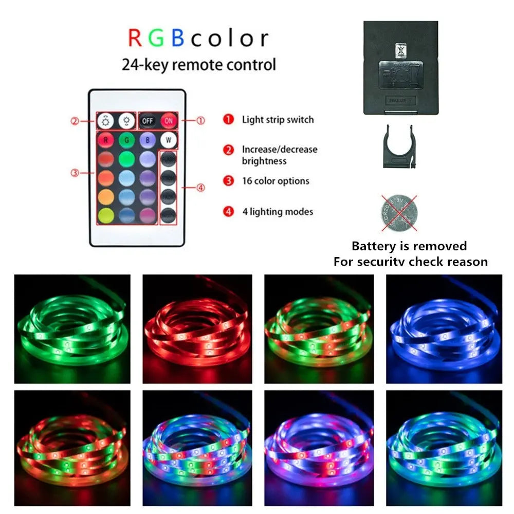 5V 2835 LED Light Strips Decoration Lighting USB Infrared Remote - GLR SHOPPING