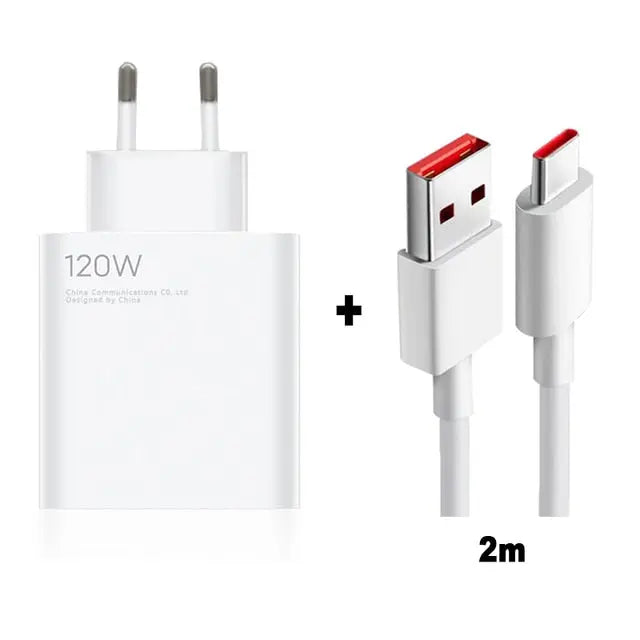 Xiaomi 120w Max Charger EU Original Fast Charge 6A Type C Data Cable For Xiaomi Mix 4 11T 12 12S 12T Pro Poco F4 GT Cell Phones - GLR SHOPPING