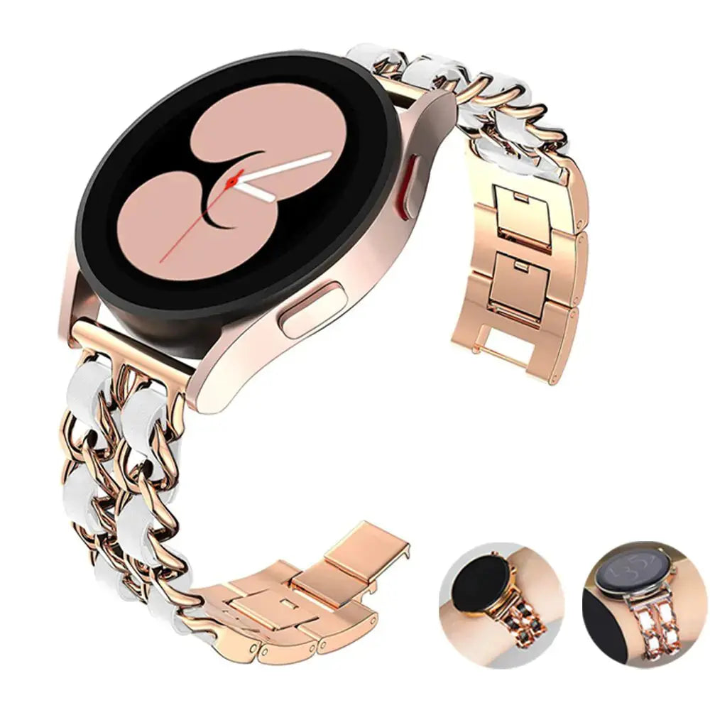 Metal Leather Strap for Samsung Watch - GLR SHOPPING