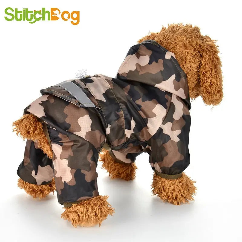 Dog Raincoat Puppy Rain Coat with Hood Reflective Waterproof Dog Clothes Soft Breathable Pet Cat Small Dog Rainwear XS - 2XL - GLR SHOPPING