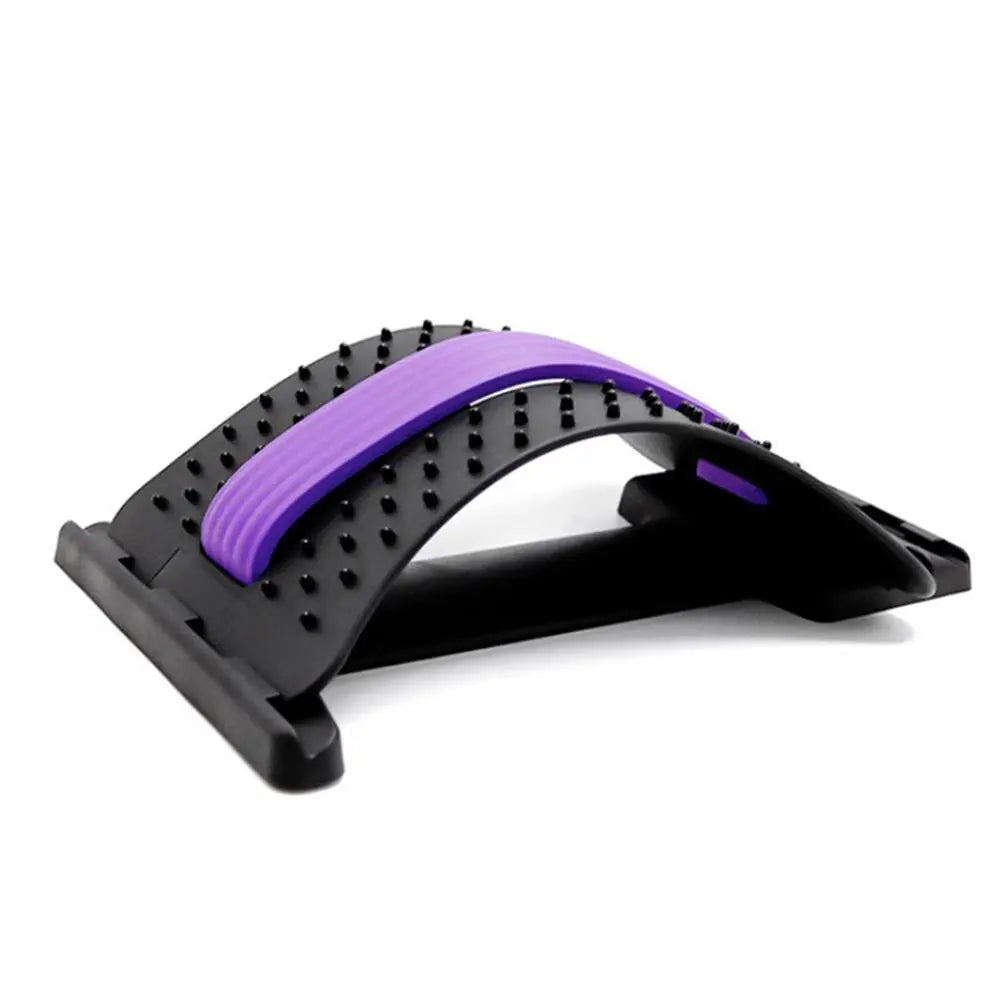 1pc Back Stretch Equipment Massager Massageador Magic Stretcher Fitness Lumbar Support Relaxation Spine Pain Relief random color - GLR SHOPPING